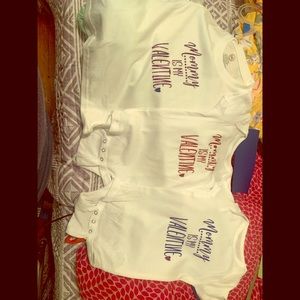 Kids Valentines shirts& onesies